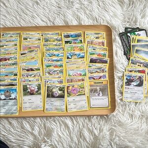 71 Grey, White, Stone Pokémon Colorful Trading Card Collection- trainer, energy